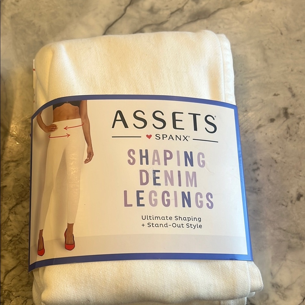 Assets by Spanx White Shaping Denim Leggings